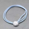 Korean fresh and cute hair band fabric five-pointed star hair tie sprouting rope, simple and girlish, cute and versatile hair band and hair accessory, shrimp checkered round details Picture